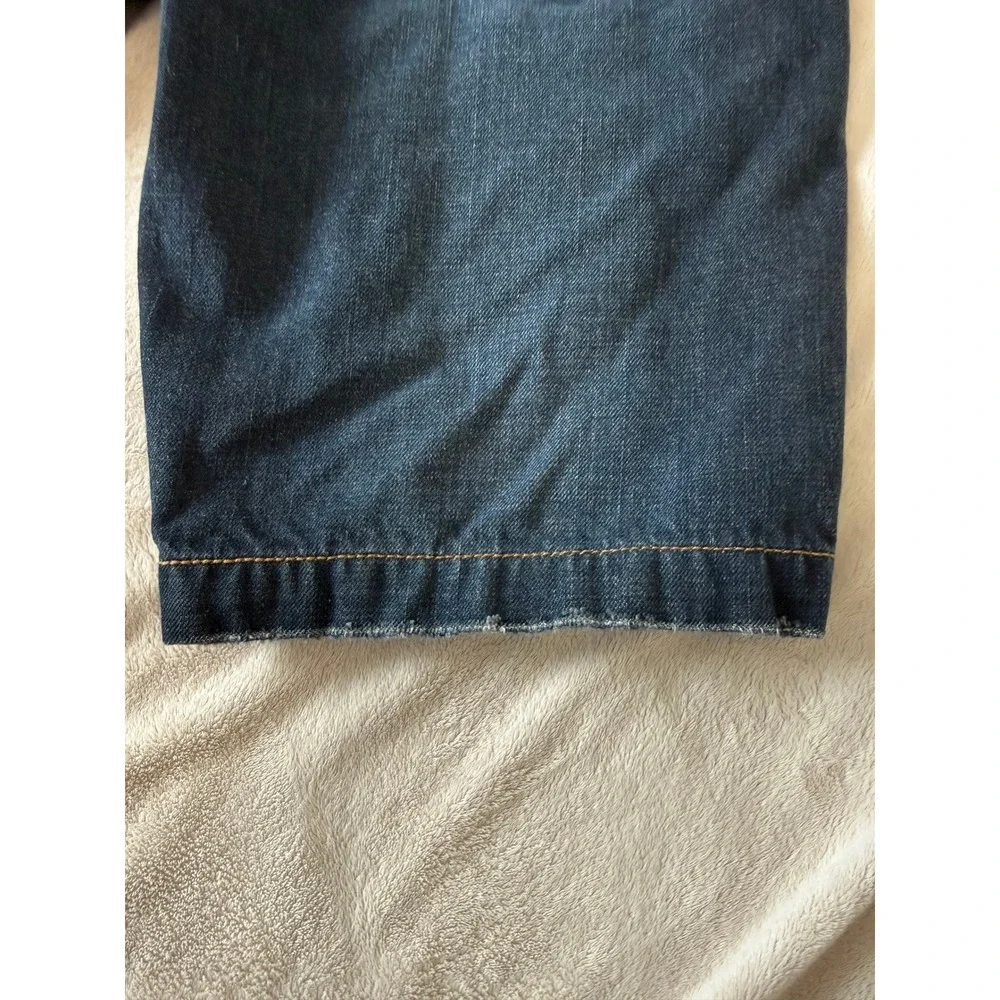 Route 66‎ Straight Fit Denim Shorts Mens 30 Blue Dark Wash Zip Pocket Cotton